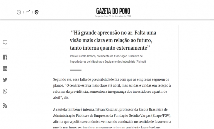 Abimei no jornal Gazeta do Povo