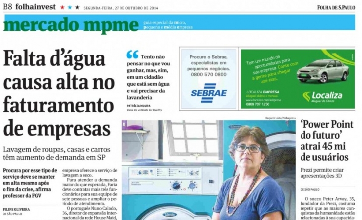 Folha de SP publica matéria com a House Maid